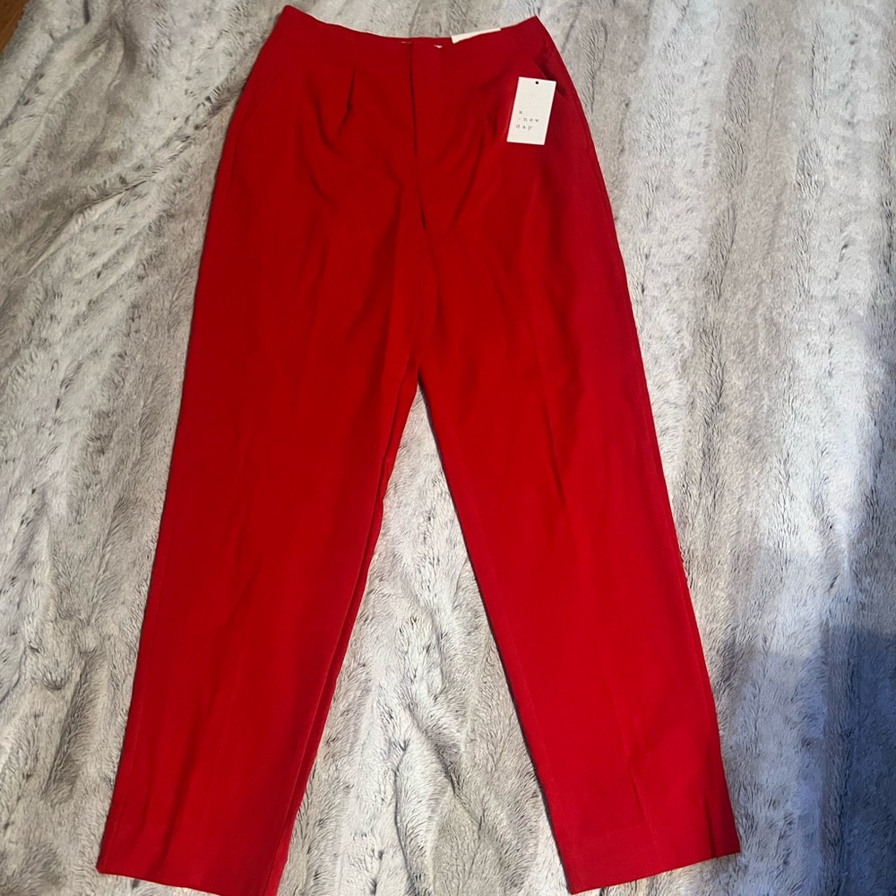 a new day Red Trousers Straight Leg - Picture 4 of 9